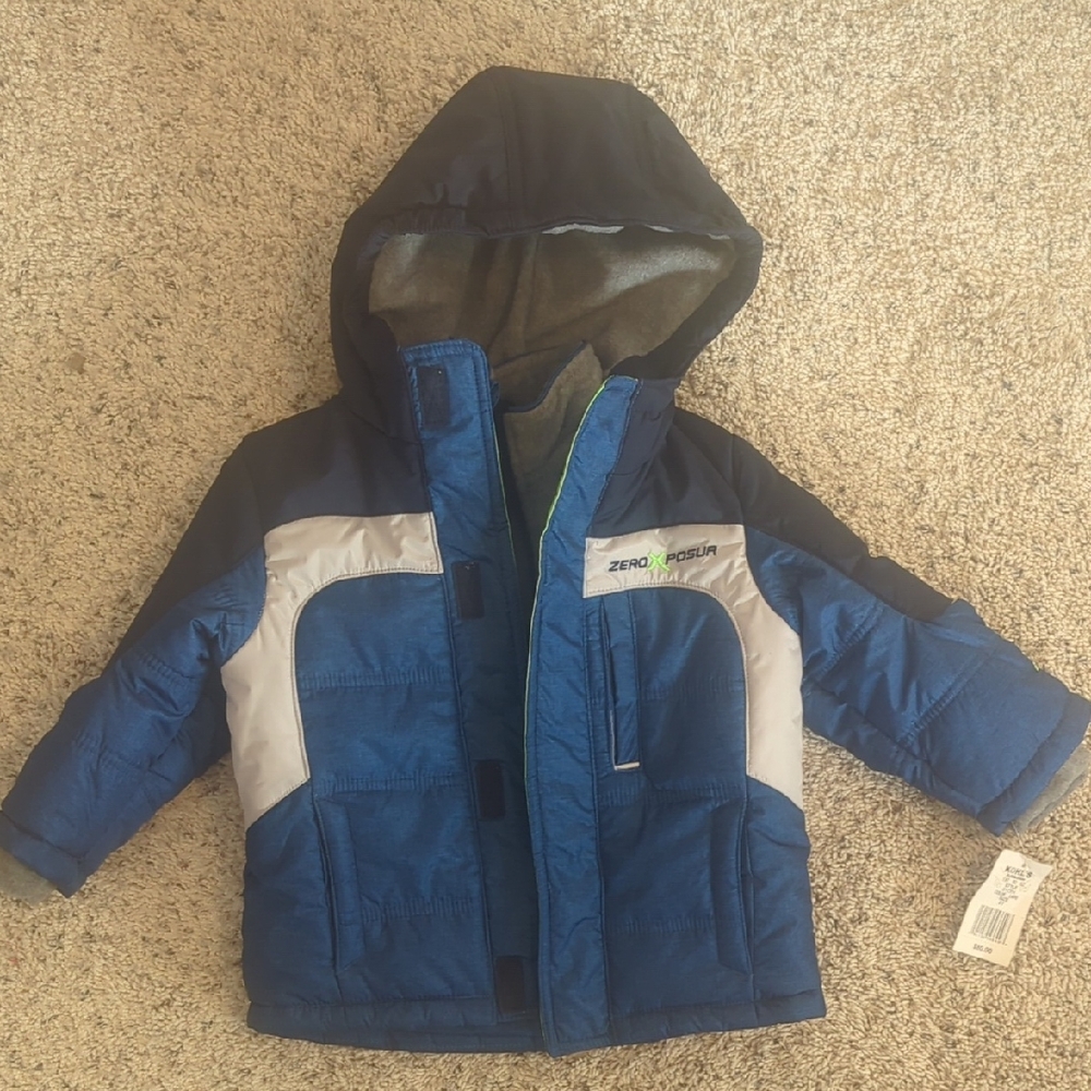 ZeroXposur Navy and Gray Hooded Jacket